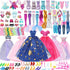 60pcs Doll Clothes & Accessories, Fashion Dress, Wedding Gowns, Daily Outfits & Dollhouse Accessories for 11.5 Inch