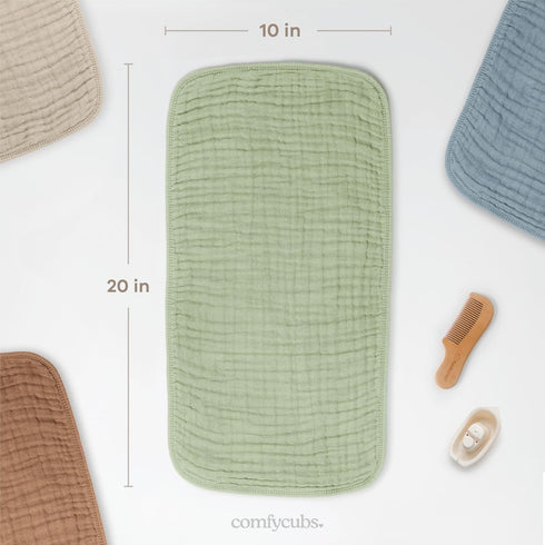 Comfy Cubs Bundle: Swaddle Blankets & Muslin Burp Cloths
