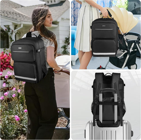 LEFORZ Bag(Size:13.8''8.7''20.5''),Stroller Backpack 2 Stroller Travel Compatible with Gb Pockit/Pockit+ All City/Air