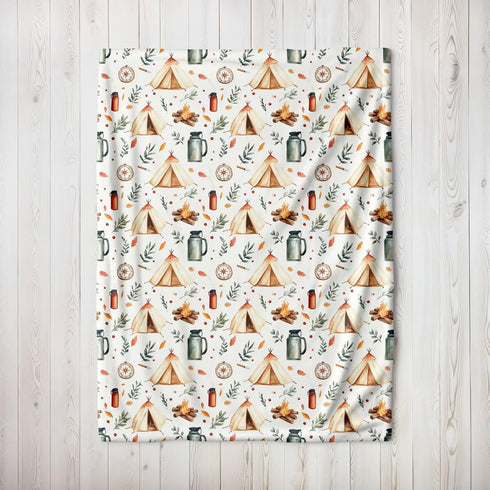 FV Bold Graphics (50"x60", Boys Little Adventurer Swaddle Blanket. Camping Hiking Explorer Soft Throw, Nature Lover