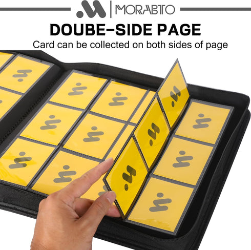 12 1200 50 Album Card Binder Pocket,Trading Card Binder Holds up to Cards with Sleeves,Zipper Card Holder Compatible