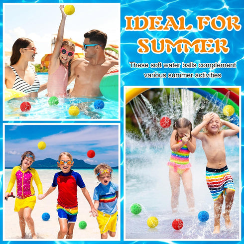 40 Extra Large 3.94 Inch Reusable Water Balls - Soft Splash Water Balls for Outdoor Games and Summer Fun