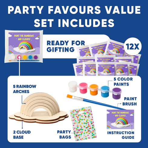 Set 12 Set 6-8, 8-12 CRAFTY HAPPITOYS of DIY Rainbow Craft Painting - Easter Gift Craft for Kids Years Old - Fun Craft