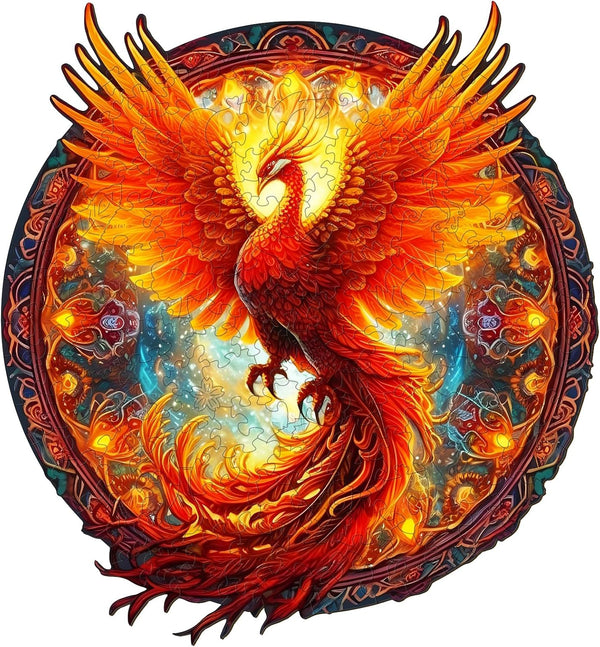 KAAYEE Wooden Jigsaw Puzzles-Wooden Puzzle Adult Unique Shape Advanced Phoenix Wooden Jigsaw