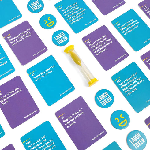 DSS Games You Laugh You're Out Party Game with Hilarious Charades - 125 Prompt Cards for Family Game Nights Ages 14+