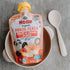 Holle Organic Baby Food Pouches - Panda Peach Puree with Peach, Banana, Apricot & Spelt, 6 Pack for Weaning