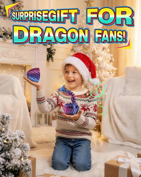 8" 3D (6 Pack) Rapean Printed Dragon Eggs, Easter Basket Stuffers for Kids and Teens, Unique Easter Toys & Decor