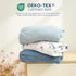 100% 2 Pack, 52"x28" 9", GRSSDER Cotton Muslin Crib Sheet Soft Breathable Fitted Sheets for Standard Baby & Toddler