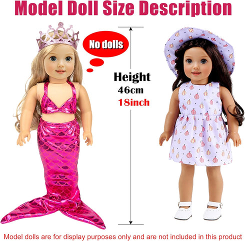 ebuddy 10 Set 18 Inch Doll Clothes and Accessories - Fashion Doll Clothes Fit for 18 inch Girl Doll