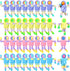 Libima 32 Pcs Robot Fidget Spinner Toys Transformable Sensory Fidget Toys Fingertip Toy