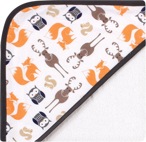 Hudson Baby Unisex Cotton Rich Hooded Towel in Fox Design, One Size