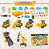 Asoxt 43-Piece Playset 2 lbs 4 3+ Construction Sensory Play Sand, DIY Trucks, Crane & Road Signs Creative Sandbox Toy