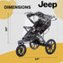 Jeep Jogging Stroller Weather Shield, Baby Rain Cover, Universal Size, Waterproof, Windproof, Ventilation