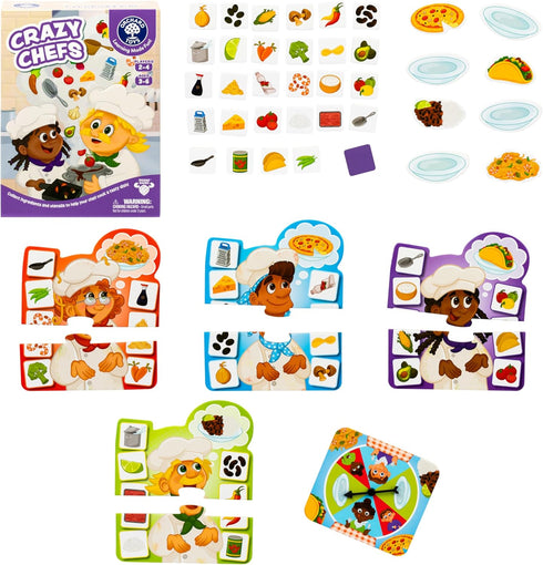 3-6, 2-4 Orchard Toys Crazy Chefs Game - New Art, Help The Crazy Chefs Gather Their Ingredients & Utensils to Prepare a