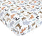 Hudson Baby Unisex Baby Cotton Fitted Crib Sheet, Zoo Animals, One Size