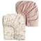 Konssy Muslin Crib Sheets for Girl Boy, 2 PCS Soft and Breathable