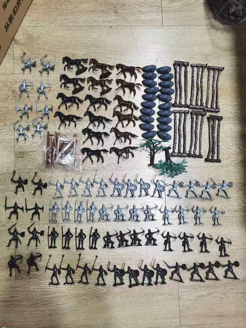 Medieval Knights Toys 124PCS Knight Action Figurines for Kids - AMOR PRESENT Army Men Toy Soldiers