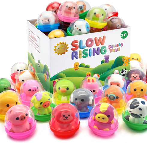 30 Packs Party Favors, Slow Rising Animals with Cupsules,Goodie Bag Stuffers,Birthday Gifts,Treasure