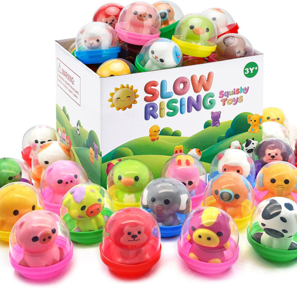 30 Packs Party Favors, Slow Rising Animals with Cupsules,Goodie Bag Stuffers,Birthday Gifts,Treasure