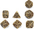 Metal Skull Dice Set, Hollow Multi-Sided Dungeons & Dragons Dice, 7CPS Role-playing Dice Set, Ancient Bronze