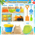 Set 1-3 4-8 Summer Collapsible Beach Sand Toys for Kids - Includes Bucket, Mesh Shovel, Filter Scooper & Castle Molds