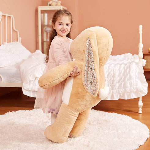 IKASA Giant Rabbit Stuffed Animal Plush Toy | 30" Large Cute Jumbo Bunny for Kids & Girls