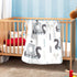 Qilmy Viking Ships Baby Blanket for Boys Girls, Soft Cotton Cozy Warm Nursery Receiving Swaddle Blanket, 30 x 40 Inch