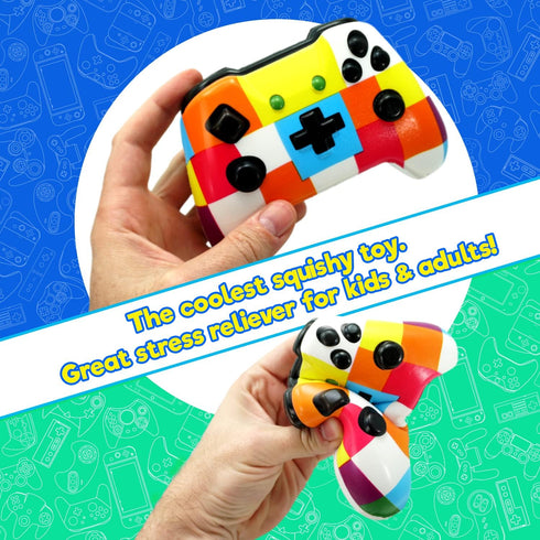 JA-RU Video Game Controller Squishy Fidget Toy (1 Controller) - Soft Slow Rising Foam Jumbo Squishies for Kids