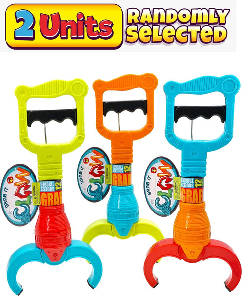 12 Inch (2 5617-2s JA-RU Grab It Claw Grabber Toy Grabber Toy) Plastic Robot Claw Grabbing Toys for Kids. Hand Eye