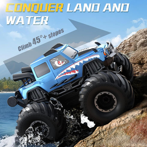 360Rotate 4x4 2.4GHz 6 7 8 9 10 11 12+, NQD Monster Truck Toys, Waterproof RC Truck, Amphibious Remote Control Monster