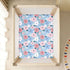 miaozhen 1 Pack 52x28 Cotton Baby Crib Sheets Soft Cute Cartoon Spring Wildflower Crib Mattress Sheet for Nursery Decor