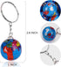 PROLOSO 48 Pcs Globe Keychains - Bulk Keyrings for Kids, World Planet Earth Theme Toy, 1 Inch