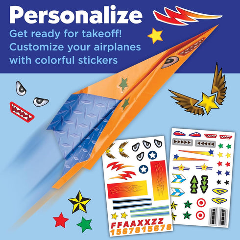 20 6+) Creativity for Kids Paper Airplane Squadron - Create Paper Airplanes, Mini Craft Kit for Boys, Great Spring