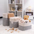 Decorative Cube Storage Bin, Tall Laundry Basket with Handles for Organizing Kids Cloth, Soft Woven Collapsible Yarn