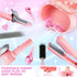 Set 10pcs Playset Toy Choi's Children's Pretend Play Hair Styling Salon with Hair Dryer, Pink Princess Hairdressing Kit