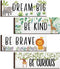 4 Pieces Woodland Nursery Decor Safari wall art Be kind brave curious