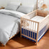 100% 400 Count 52"X28" 14" Scallop Edge Crib Skirt Navy Blue, Egyptian Cotton Thread Crib Skirt Dust Ruffle,Double