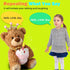 Marsjoy Musical Happy Birthday Teddy Bear with Glowing Cupcake, Animated Plush Toy Singing Dancing Talking Plush Bear