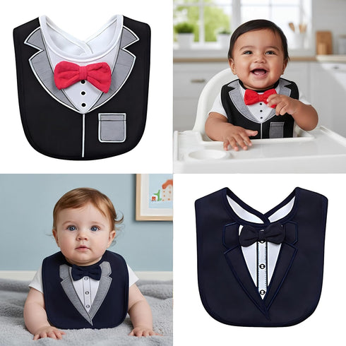 FANCYBIBS Pack Baby Toddler Infant Boys Girls Drool Drooling Bibs Bowtie Tuxedo Bow Neck Tie Burp Cloths Unisex