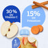 2 2 12-Pack Gerber Stage Baby Food, Apple Sweet Potato Cinnamon Puree Pouch, Servings of Fruit & Veggie, No Added