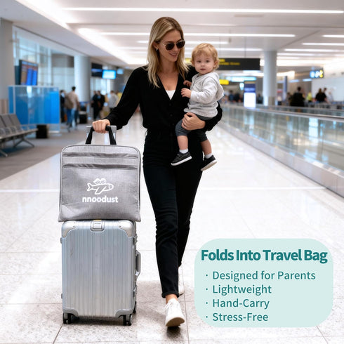 NNOODUST Toddler Airplane Bed for Toddler with Tray Cover Can Turn into Bag, Toddler Airplane Seat Extender for Kids