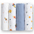 Delta Children 100% Cotton Flannel Baby Receiving Blankets for Girls and Boys, 30x30 Inches (Pack of 4), Space