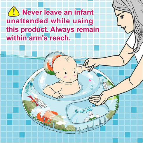 G3 6-36 Swimming (Mesozoic) Swimava Baby Swim Seat Ring (Age Months), Inflatable Float, Foldable Lightweight Pool Swim