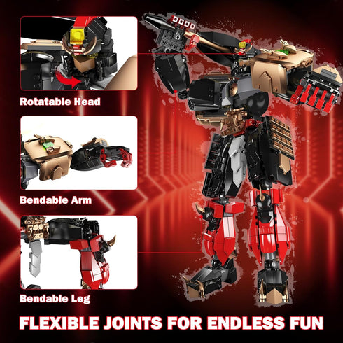 Sets 70127, Adult(920 JMBricklayer Mech Robot Building Blocks for Adults Mechs Swordsman Assassin Action Figure Model