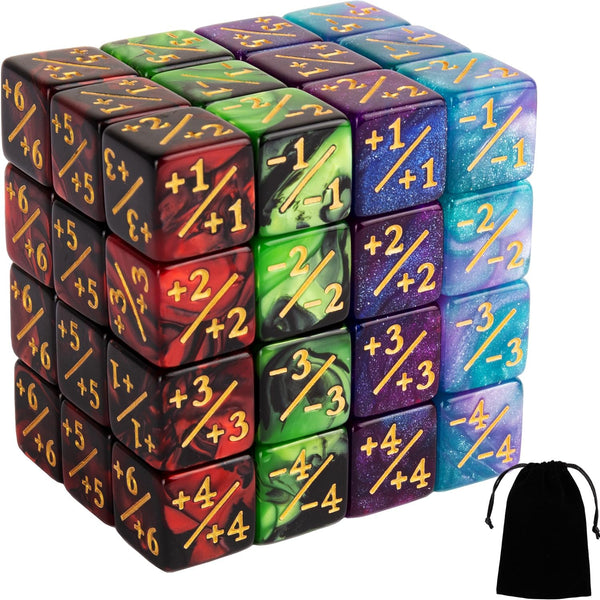 48 PCS Magic The Gathering MTG Counter Dice - Marble Bulk Life Counters for Card Game Accessories