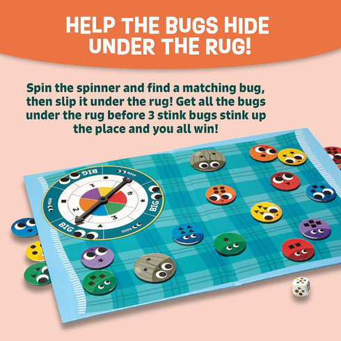 2 4 3+ Peaceable Kingdom Snug as a Bug in a Rug Award Winning Cooperative Preschool Skills Builder Game for to Kids