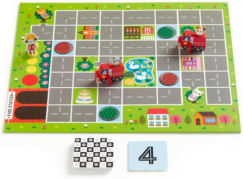 Mudpuppy Fire Engine Rescue - Cooperative Preschool Board Game for Children Ages 4 and Up