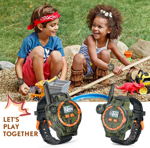 Rechargeable Walkie Talkies for Kids with Flashlight, Outdoor Game Interphone Gifts for Boys and Girls (4 Pack)