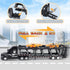 CORPER TOYS Transport Car Carrier Truck Toy - Detachable Die-cast Pull Back Vehicles Set for Kids with Lights