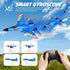 RC Plane Remote Control Glider, 2.4 GHZ, 2 Channels, Easy to Fly Fighter, Automatic Balance Gyro for Kids Adults